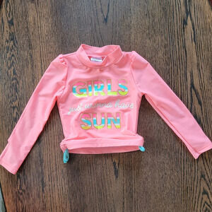 Wetsuit Club Pink Girls Just Wanna Have Sun Long Sleeve Rashguard Size Girl's 3T